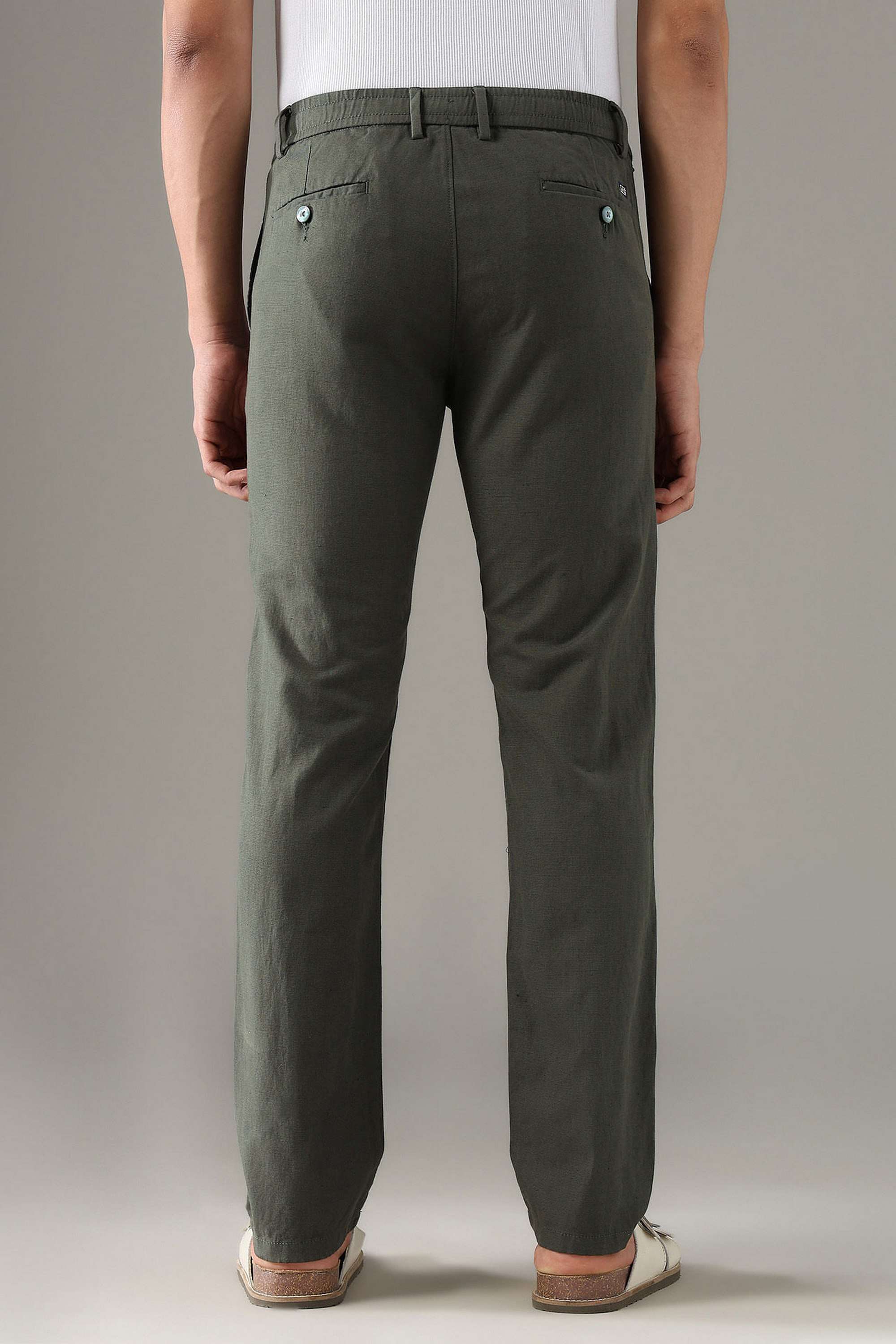 Solid-Cotton-Linen-Blend-Regular-Fit-Men-s-Trousers
