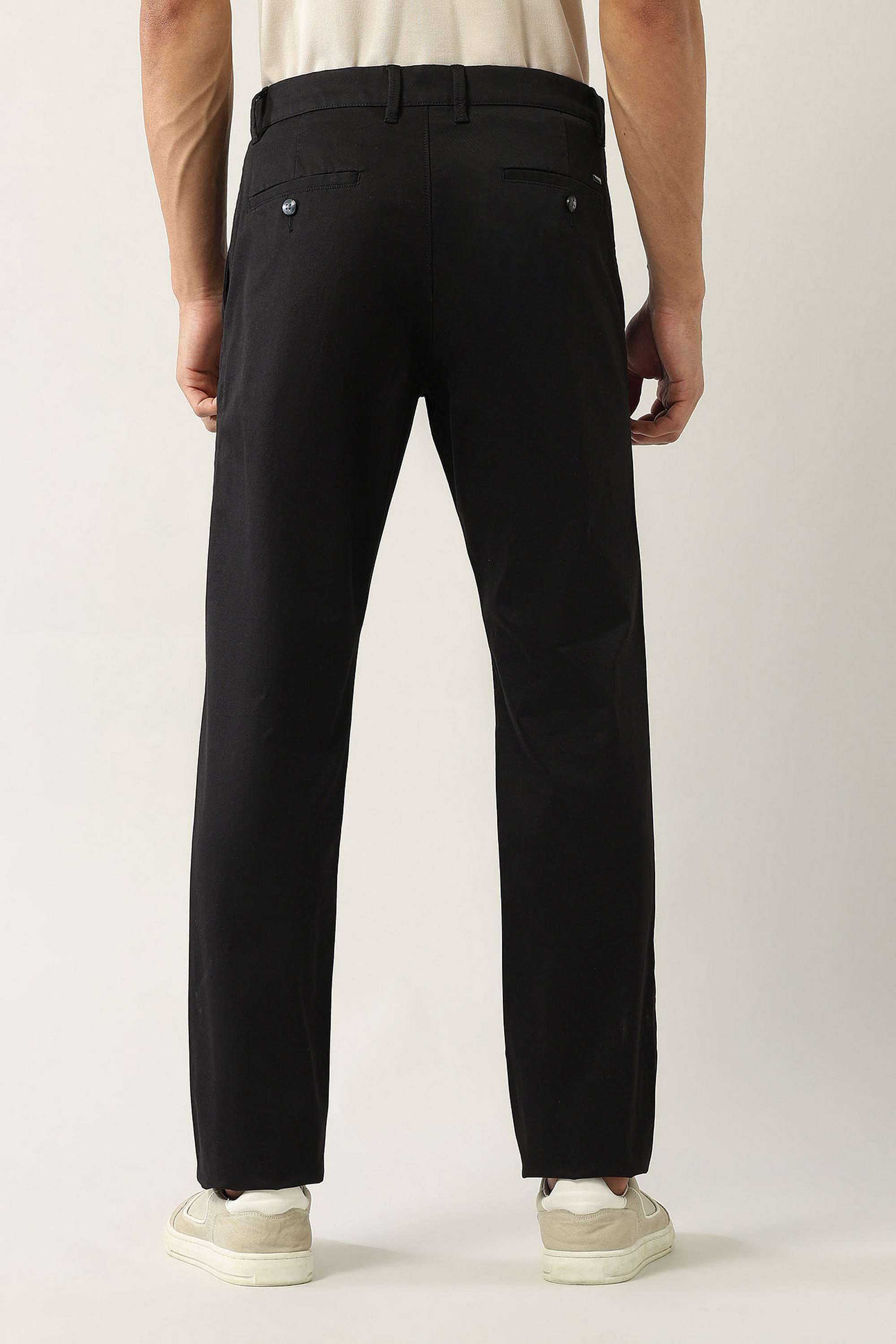 Solid-Cotton-Blend-Regular-Fit-Men-s-Casual-Trousers