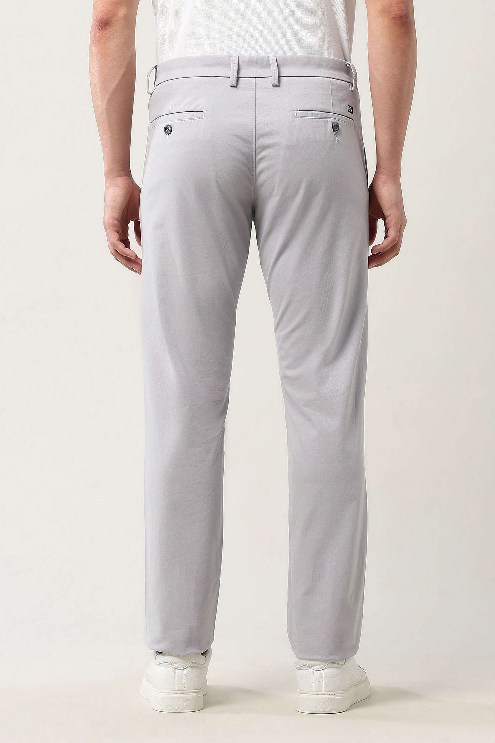 Solid-Blended-Fabric-Slim-Fit-Men-Casual-Wear-Trouser