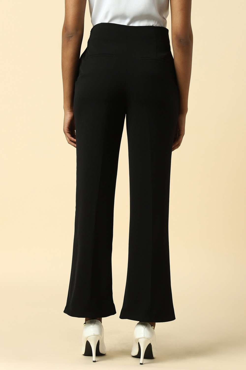 Solid-Polyester-Regular-Fit-Women-s-Trousers