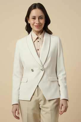Solid-Blended-Fabric-Regular-Fit-Women-s-Blazer