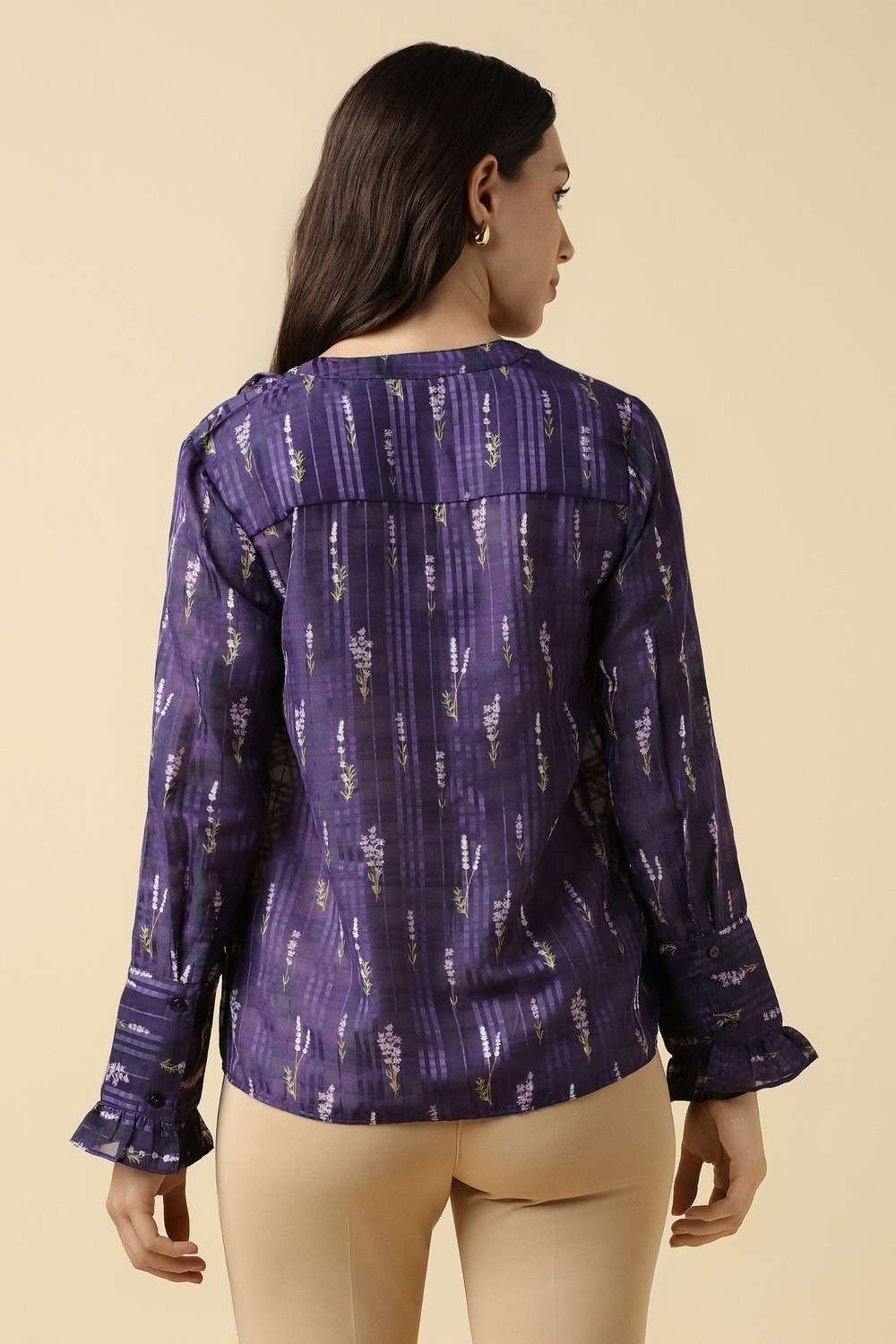 Solid-Polyester-Regular-Fit-Women-s-Shirt