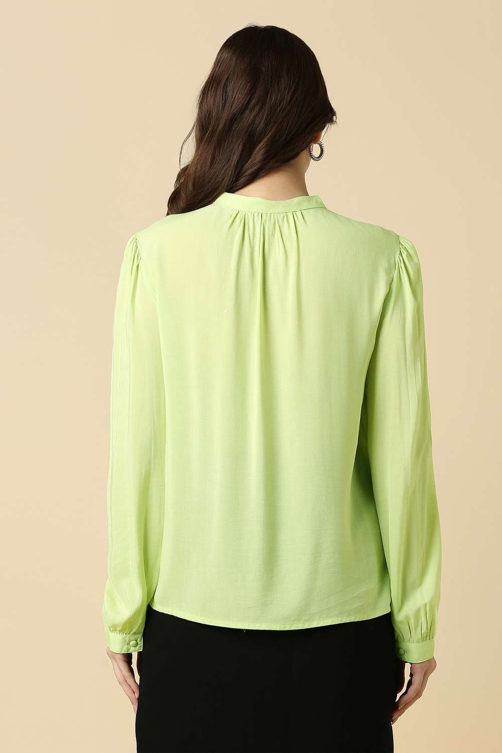 Solid-Rayon-Regular-Fit-Women-s-Shirt