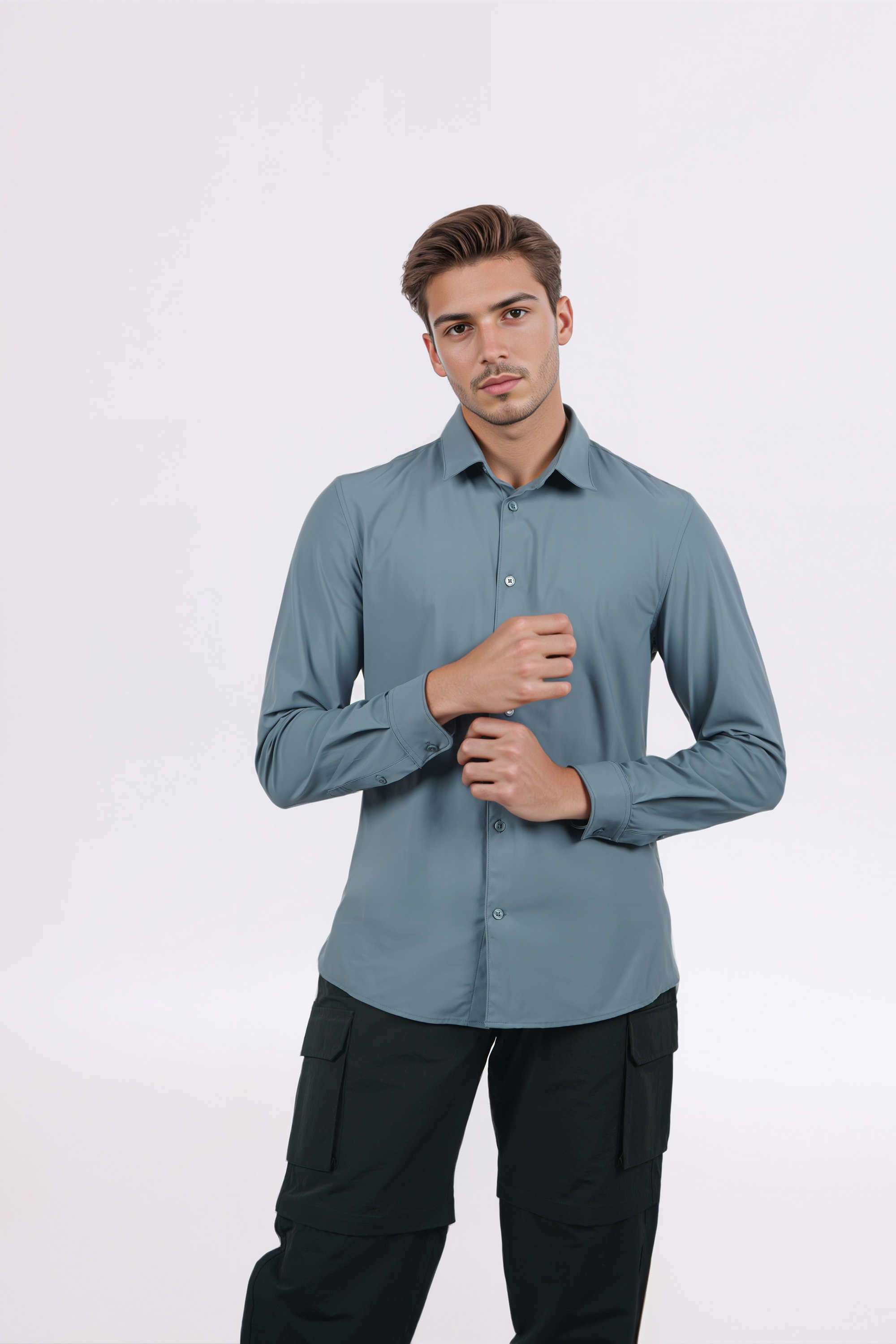 Light-Wash-Nylon-Slim-Fit-Men-s-Jeans