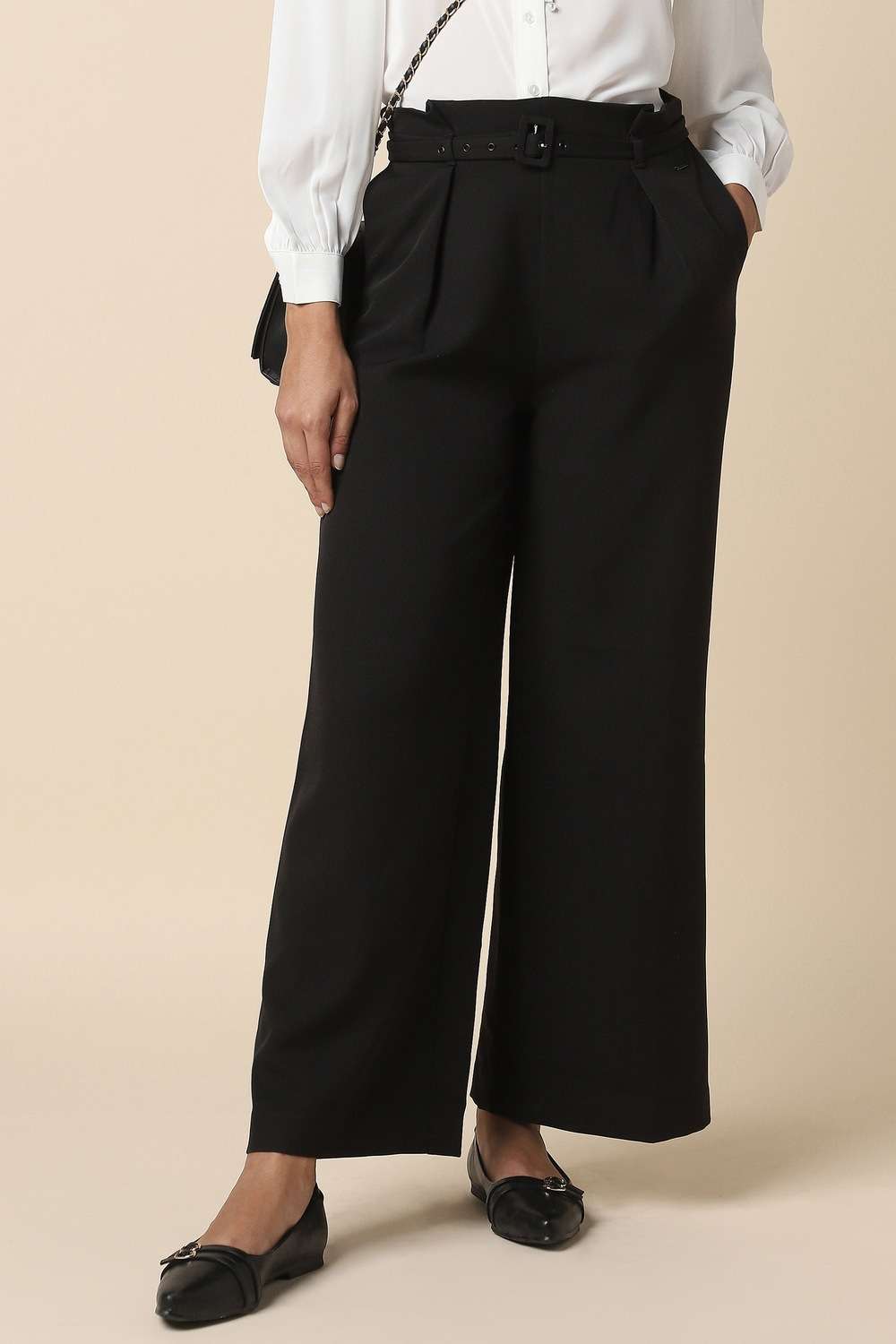 Solid-Lyocell-Relaxed-Fit-Women-s-Trousers