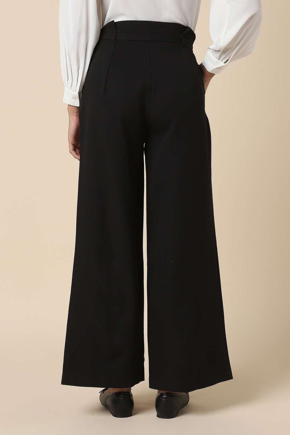Solid-Lyocell-Relaxed-Fit-Women-s-Trousers