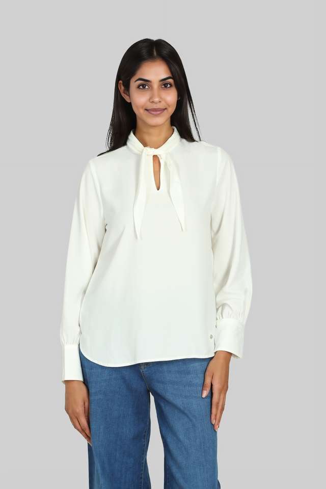 allen solly Solid Polyester Halter Neck Women Top-picture-35