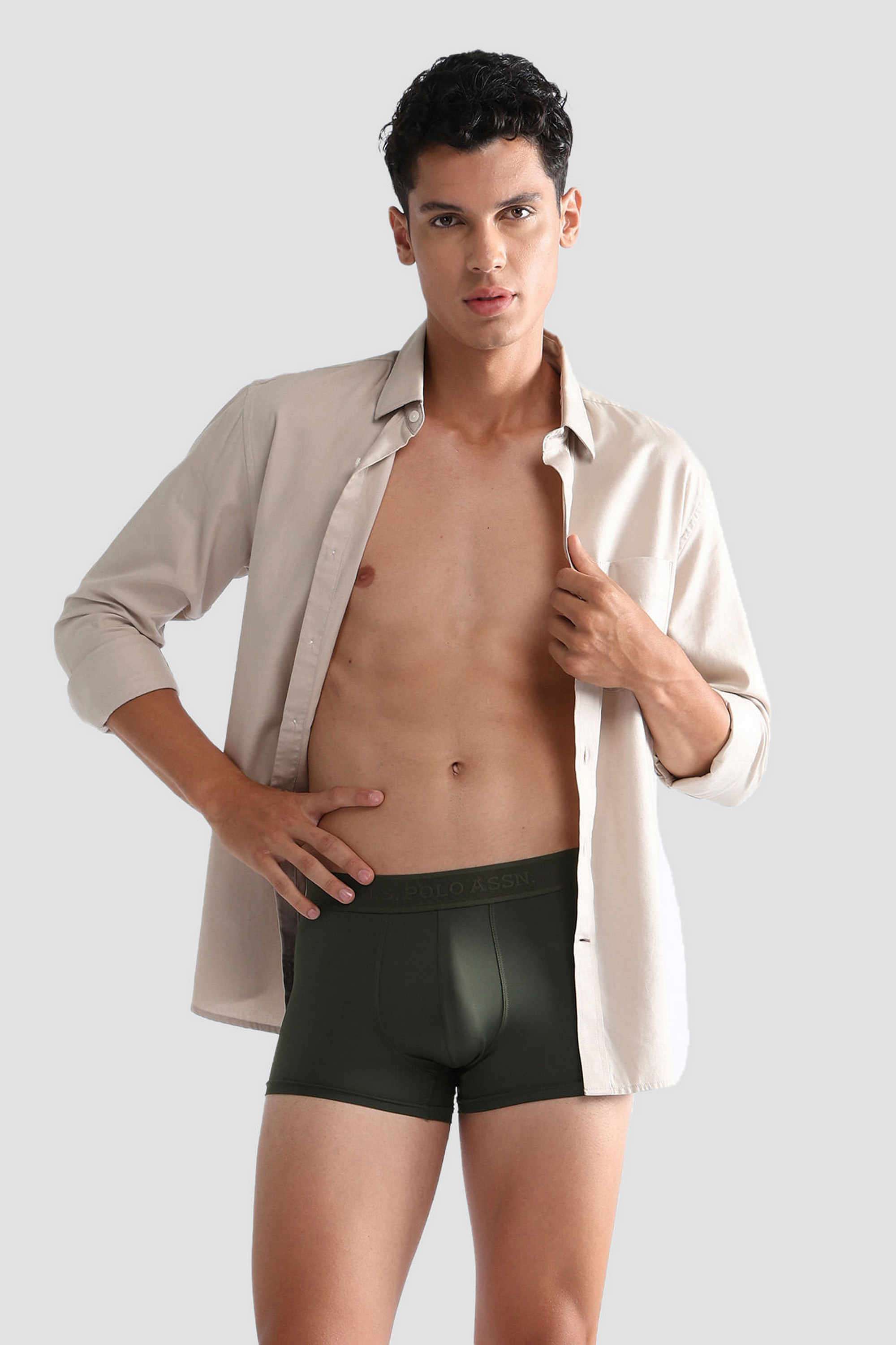 Solid-Nylon-Regular-Fit-Men-s-Trunks