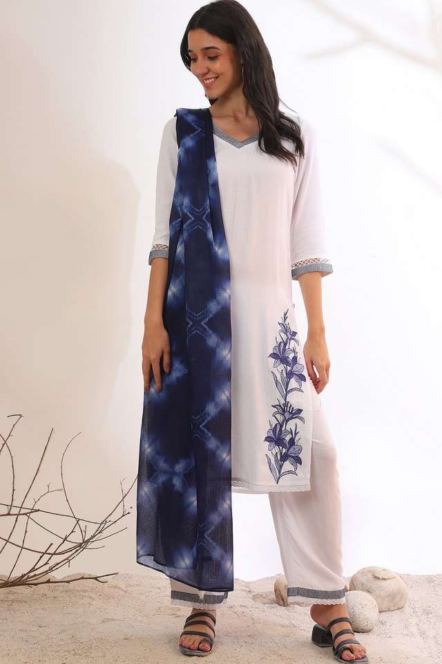 Solid-Knee-Length-Viscose-Woven-Women-s-Kurta-Set