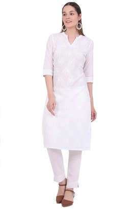 Embroidered-Cotton-Collared-Women-s-Casual-Wear-Kurta