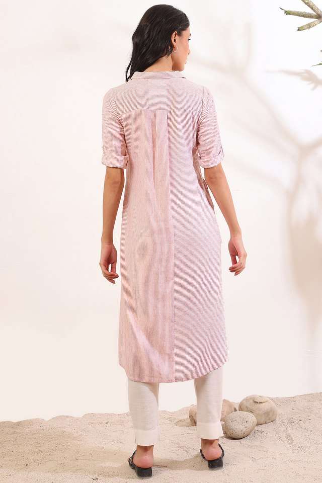 Stripes-Cotton-Blend-Relaxed-Fit-Women-s-Straight-Kurta