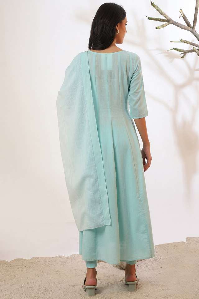 Ombre-Ankle-Length-Cotton-Woven-Women-s-Kurta-Set