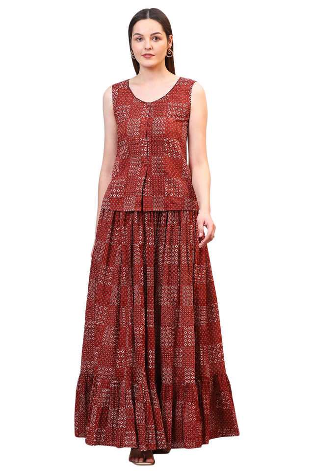 Geometric-Print-Cotton-Woven-Women-s-Co-Ord-Set