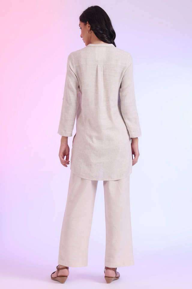 Solid-Viscose-Collared-Women-s-Casual-Wear-Kurti