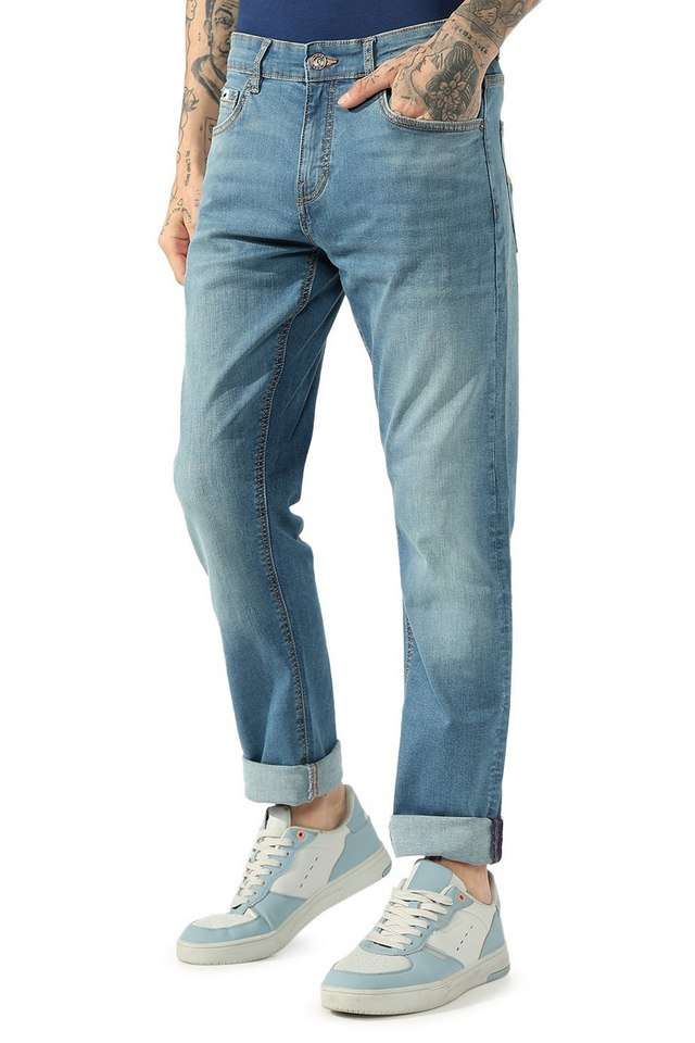 Light-Wash-Cotton-Slim-Fit-Men-s-Jeans