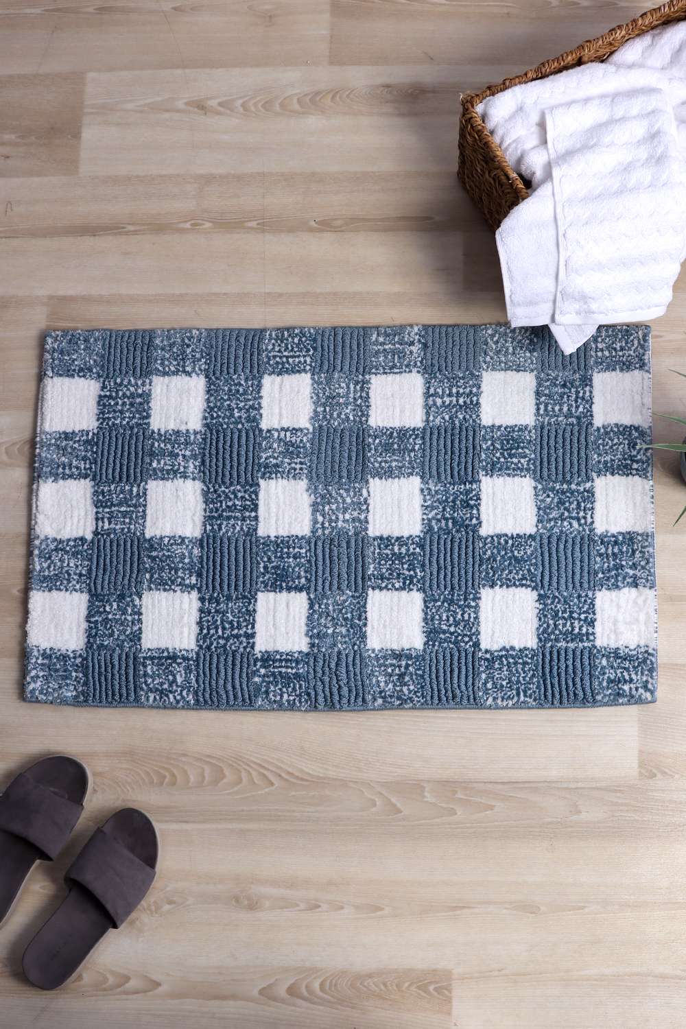 Noah-Checked-Blue-Bathmat-50X80-Cm