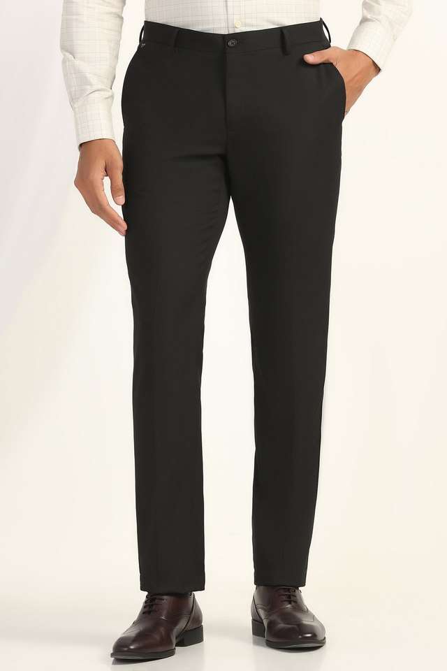 Solid-Blended-Fabric-Slim-Fit-Men-s-Formal-Wear-Trousers