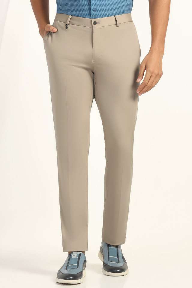 Solid-Blended-Fabric-Slim-Fit-Men-s-Formal-Wear-Trousers