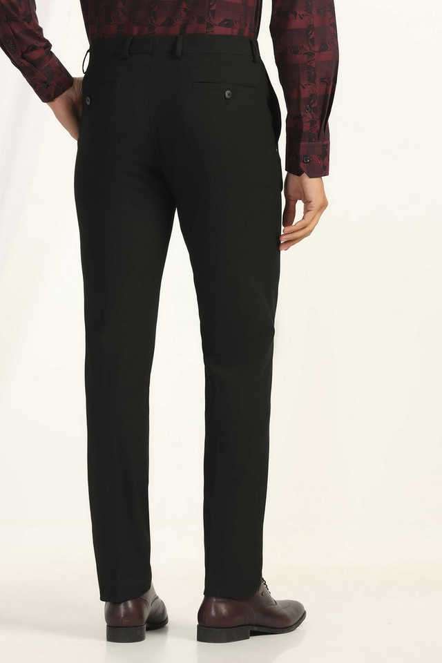 Solid-Blended-Fabric-Super-Slim-Fit-Men-s-Formal-Wear-Trousers