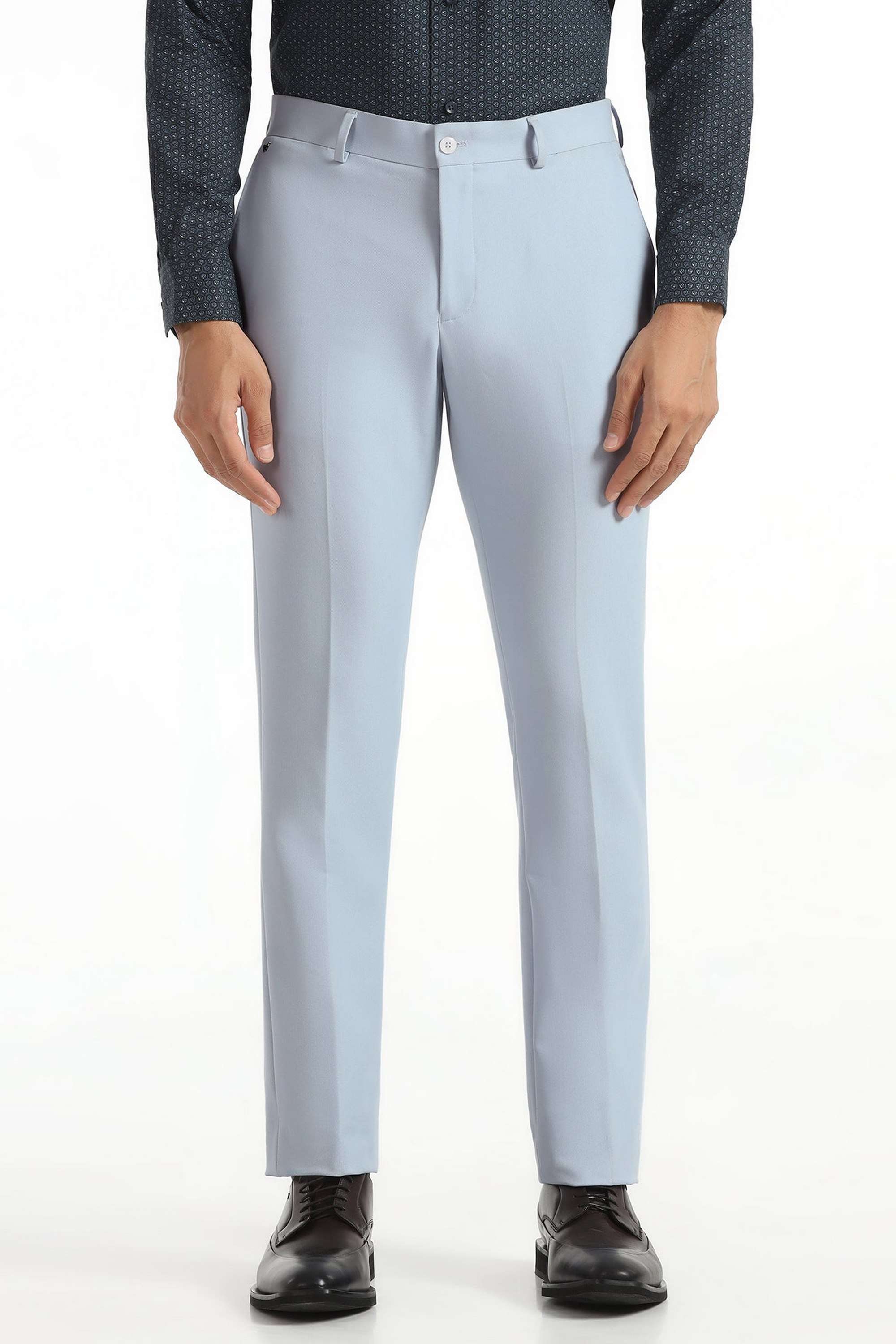Solid-Polyester-Super-Slim-Fit-Men-s-Trousers