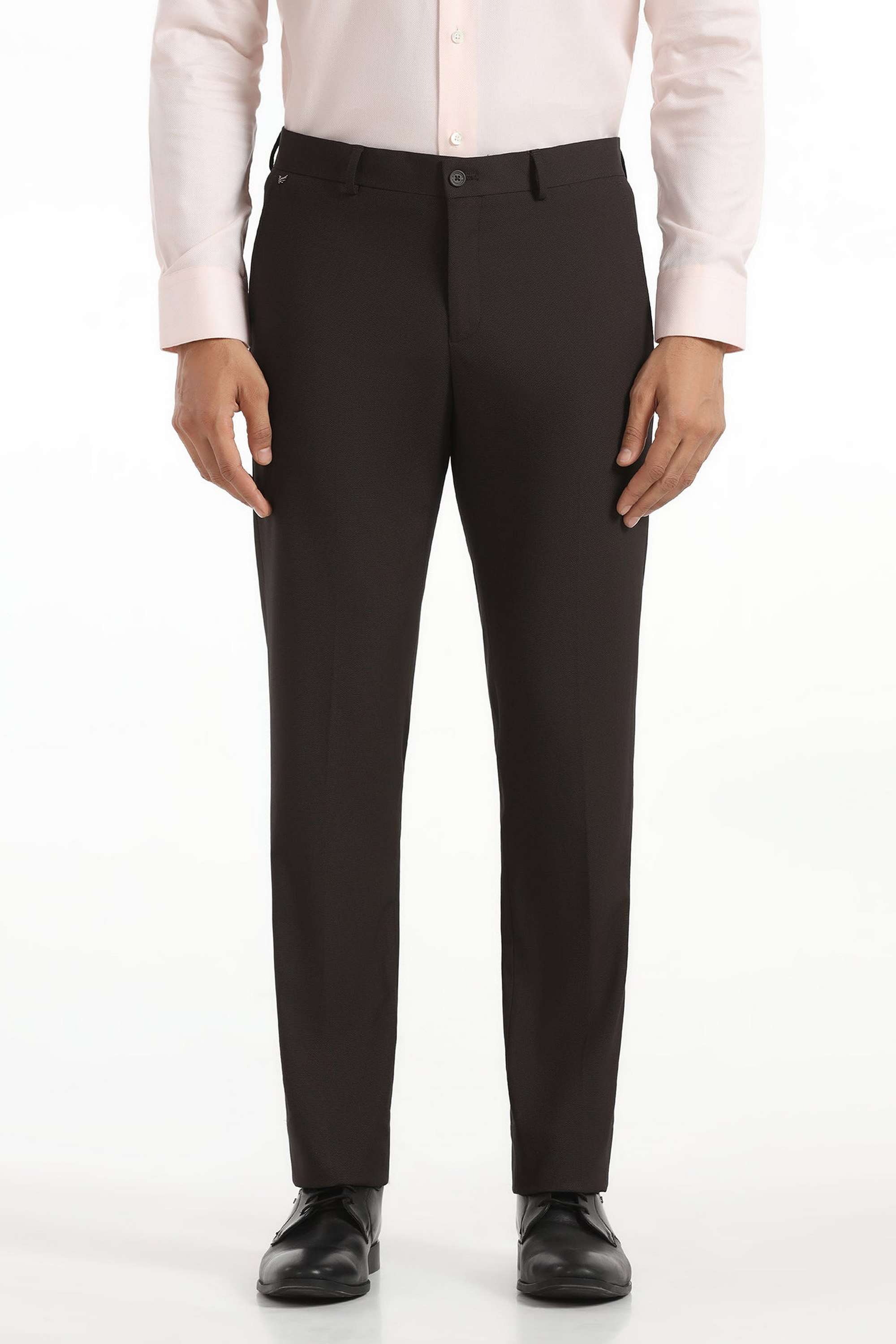 Solid-Polyester-Slim-Fit-Men-s-Trousers