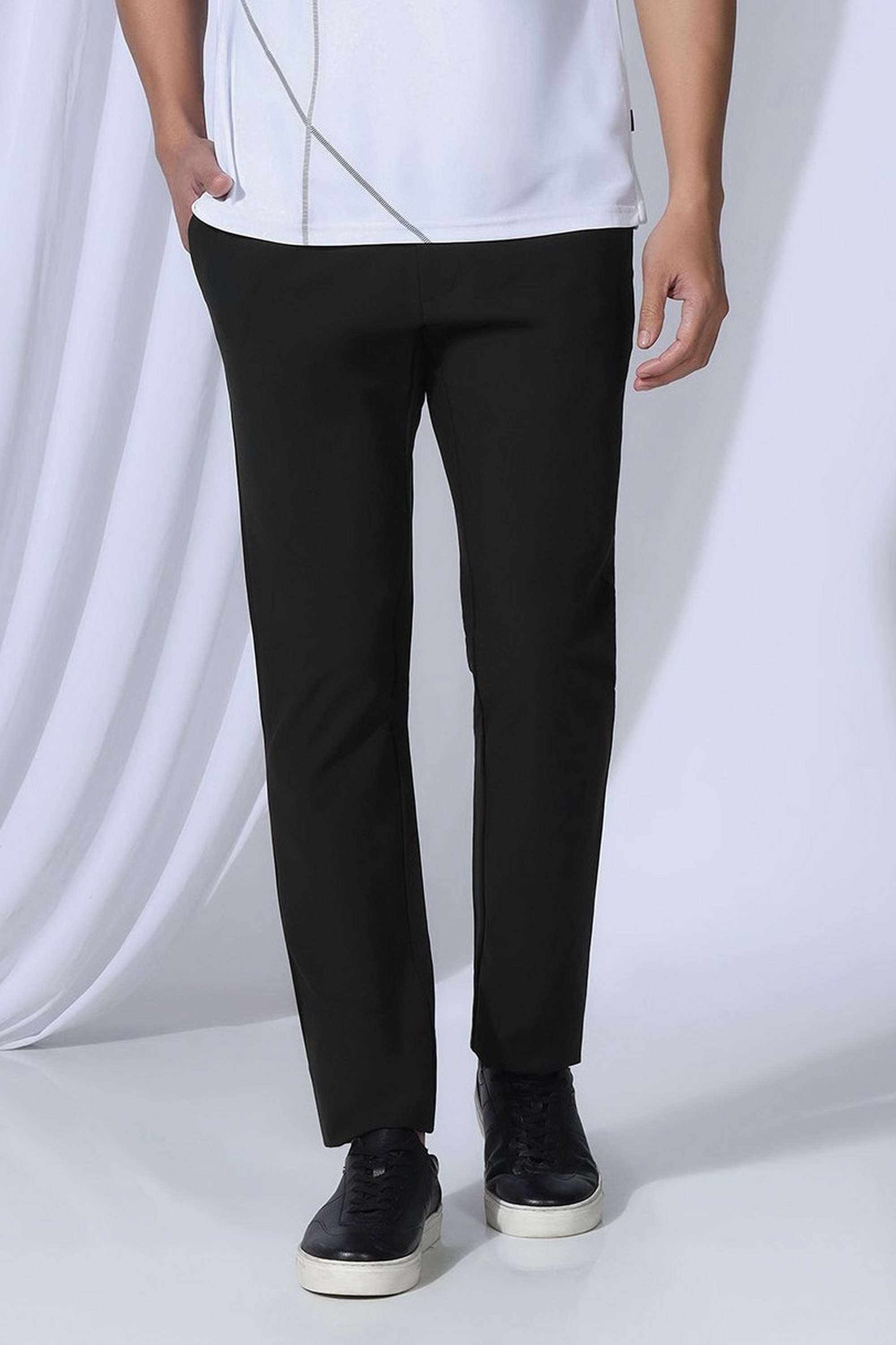 Solid-Polyester-Slim-Fit-Men-s-Trousers