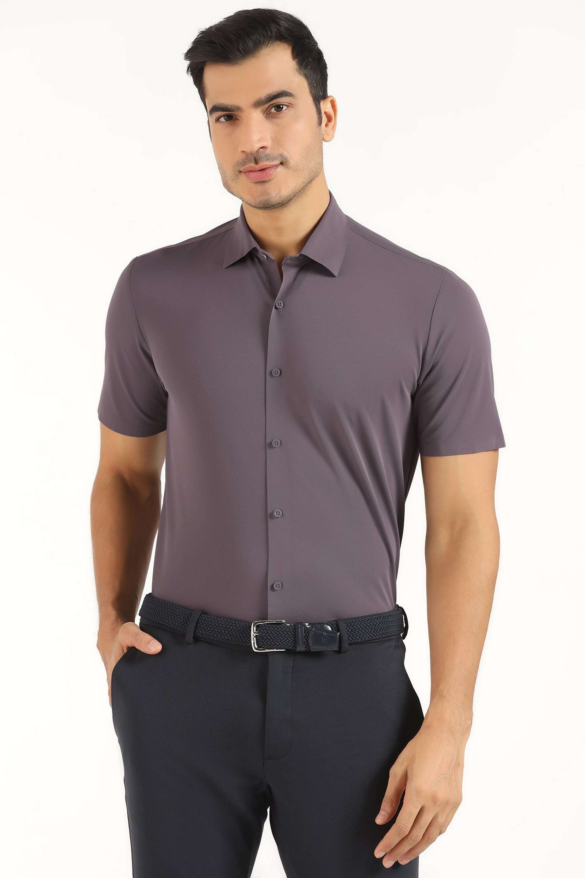 Dobby-Nylon-Slim-Fit-Men-s-Shirt