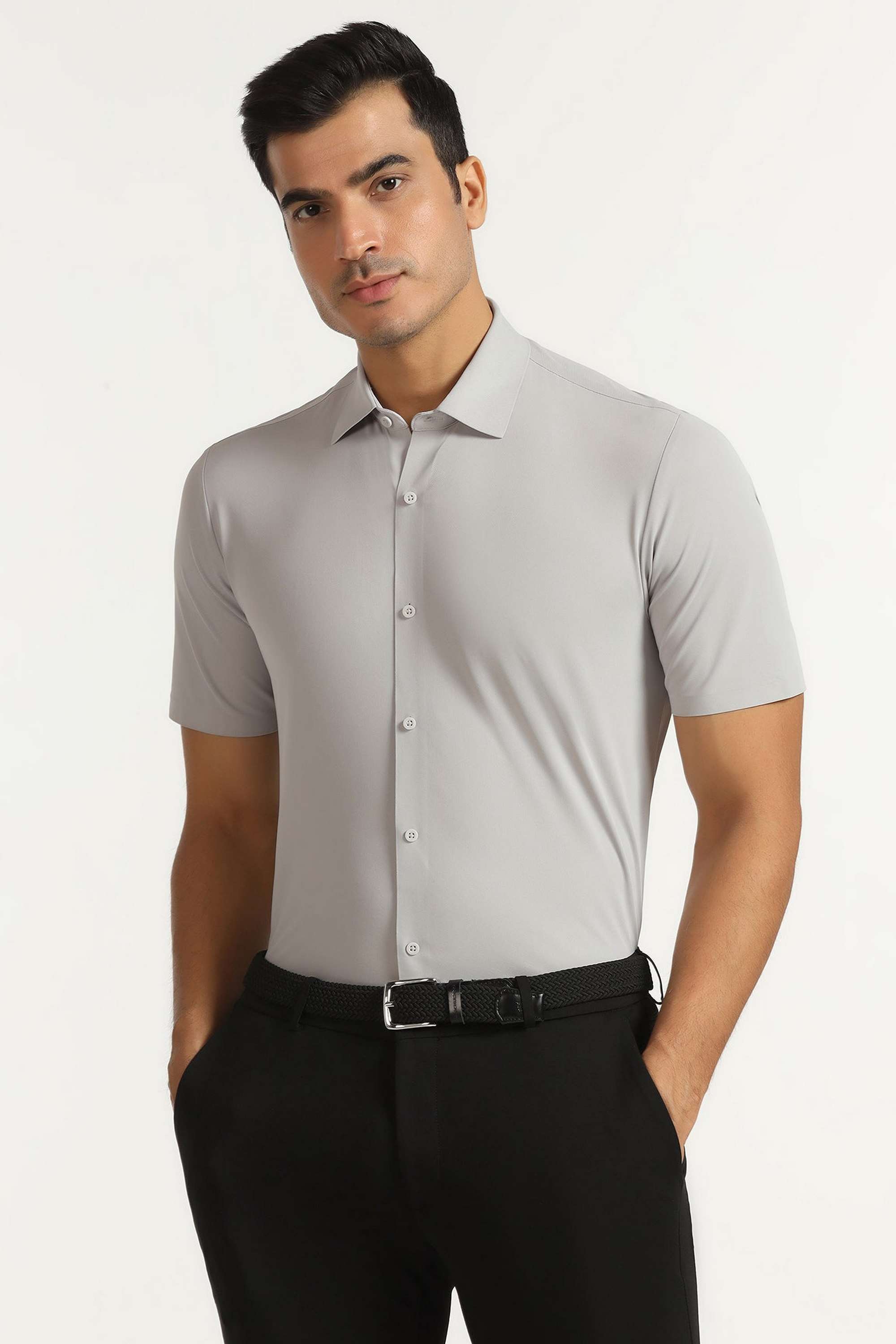 Dobby-Nylon-Slim-Fit-Men-s-Shirt