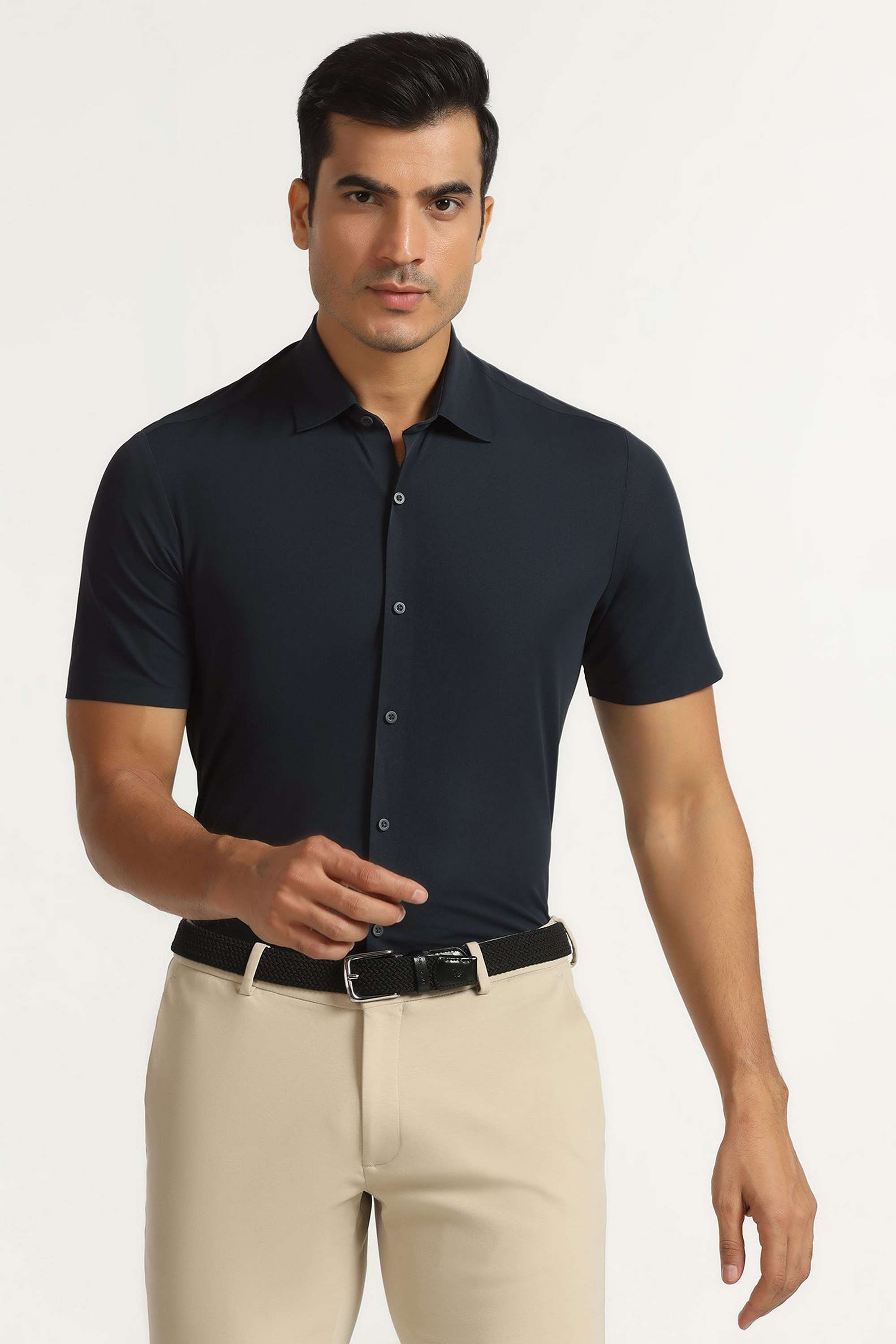 Dobby-Nylon-Slim-Fit-Men-s-Shirt
