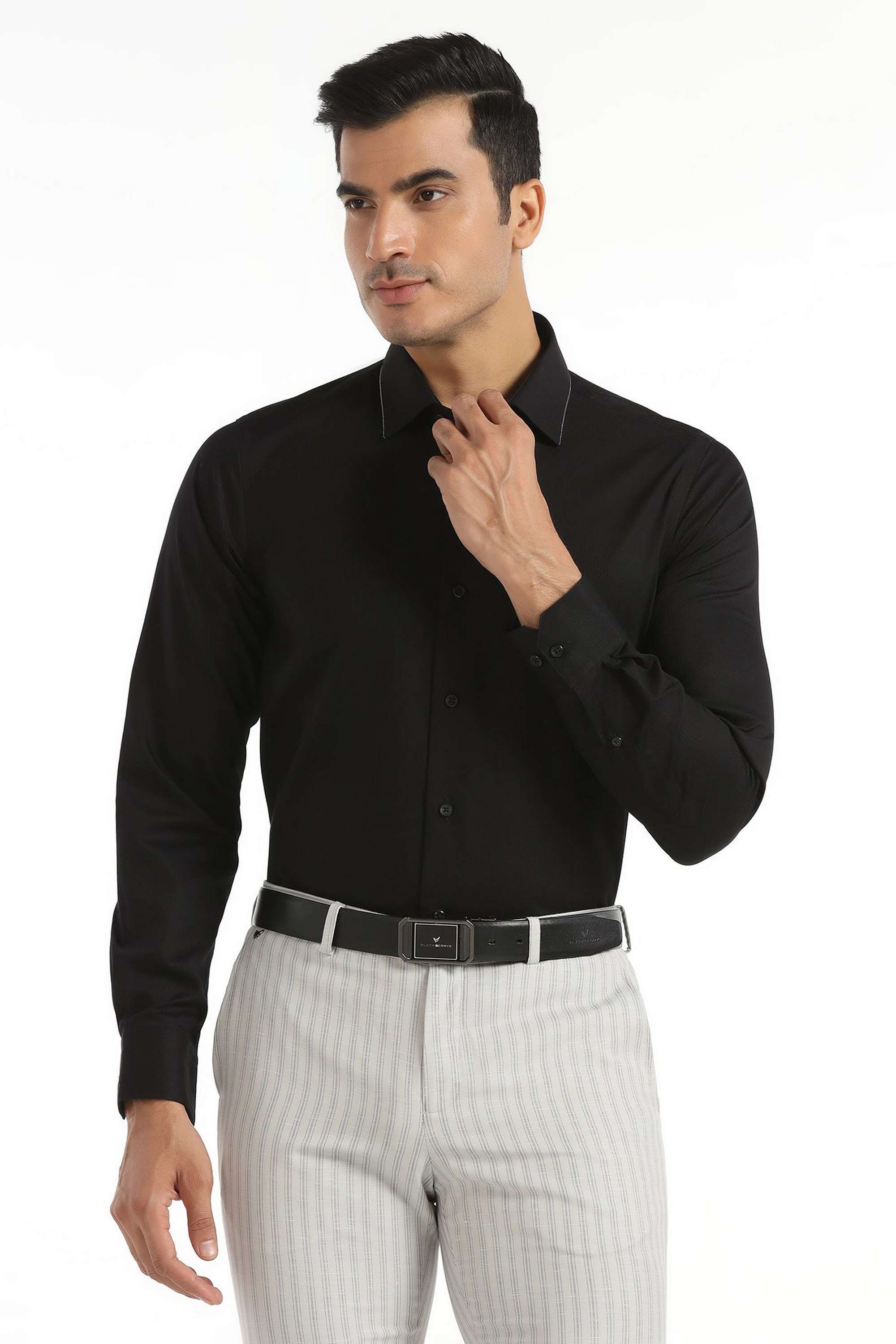 Dobby-Cotton-Slim-Fit-Men-s-Shirt