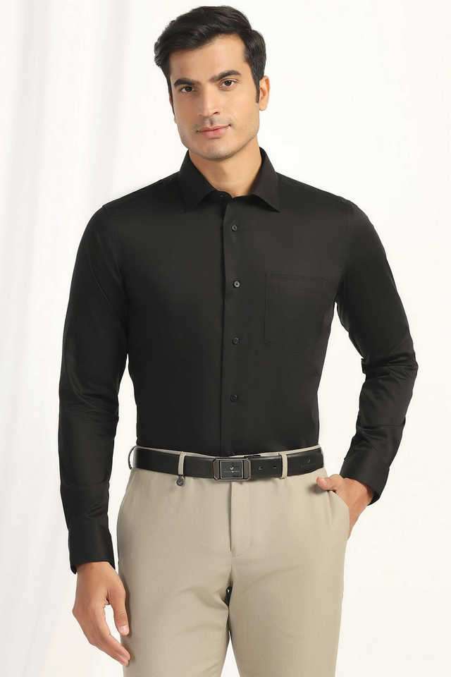 Solid-Cotton-Slim-Fit-Men-s-Formal-Wear-Shirt