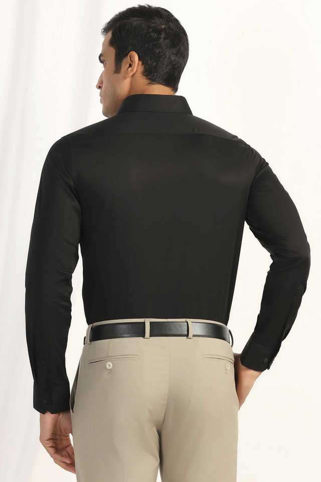 Solid-Cotton-Slim-Fit-Men-s-Formal-Wear-Shirt