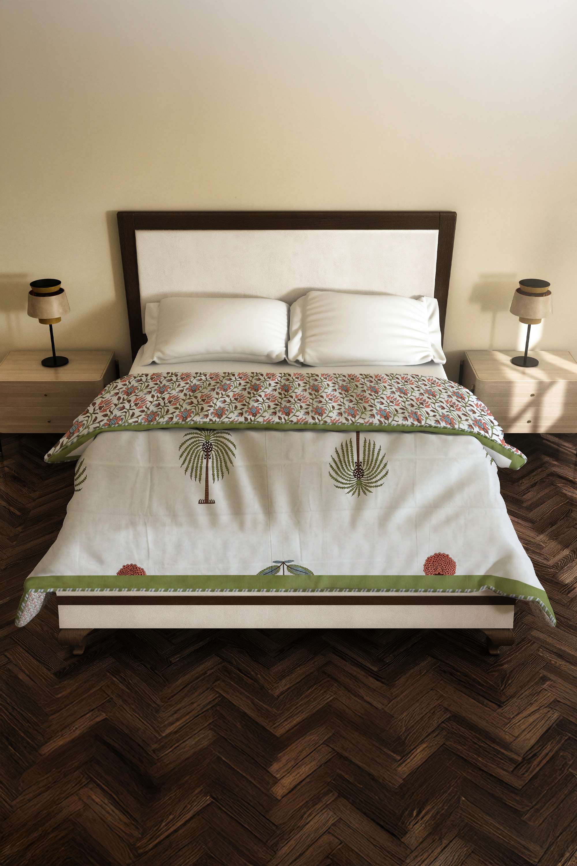 Gi-Gulmohar-Butta-Rust-Dohar-224X270Cm