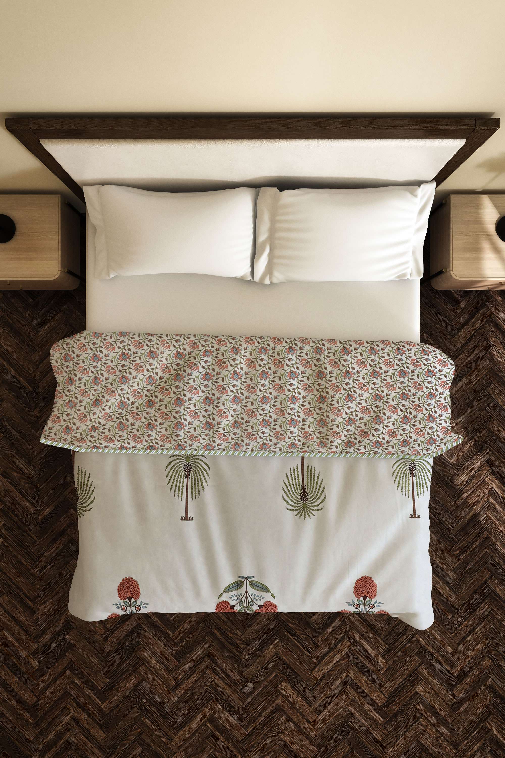 Gi-Gulmohar-Butta-Rust-Dohar-224X270Cm