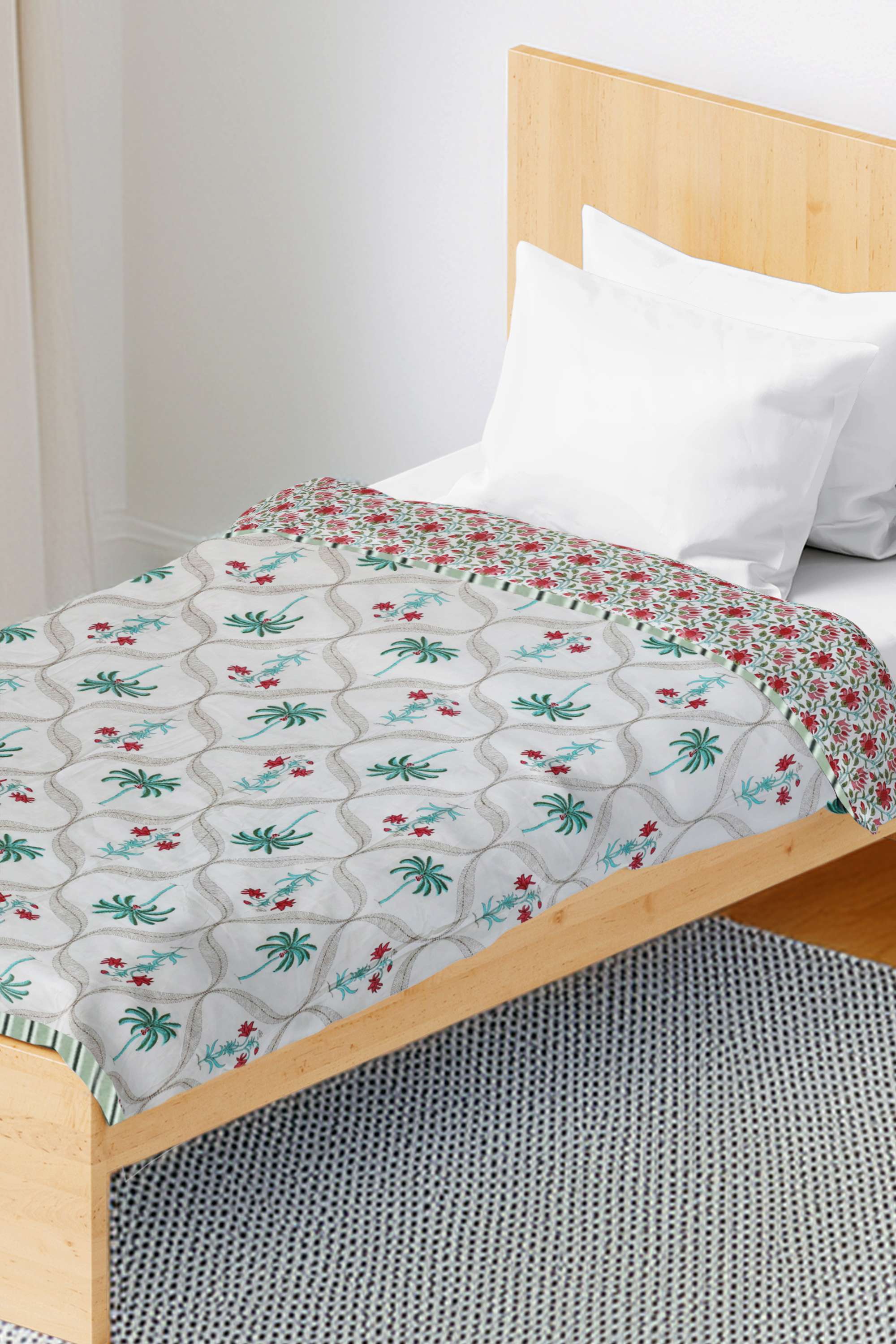 Gi-Gulmohar-Ogee-Aqua-Dohar-140X224Cm