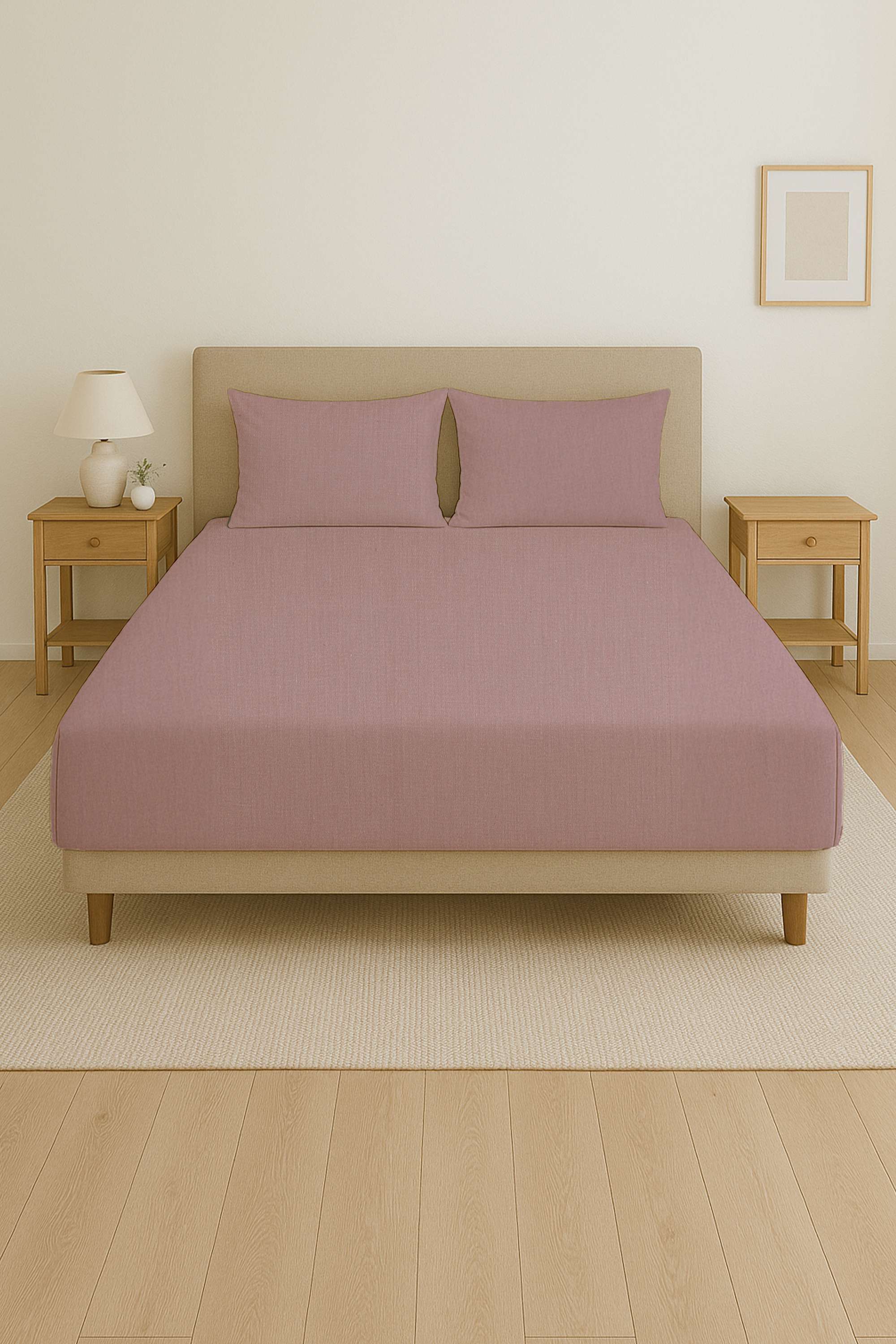 Velour-Hues-210-TC-Solid-Cotton-King-Bedsheet