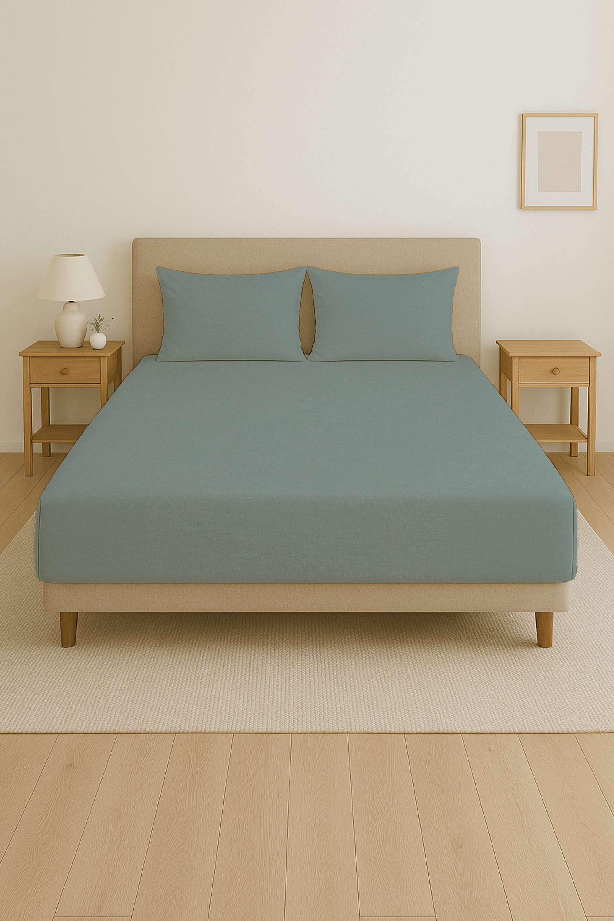 Velour-Hues-210-TC-Solid-Cotton-King-Bedsheet
