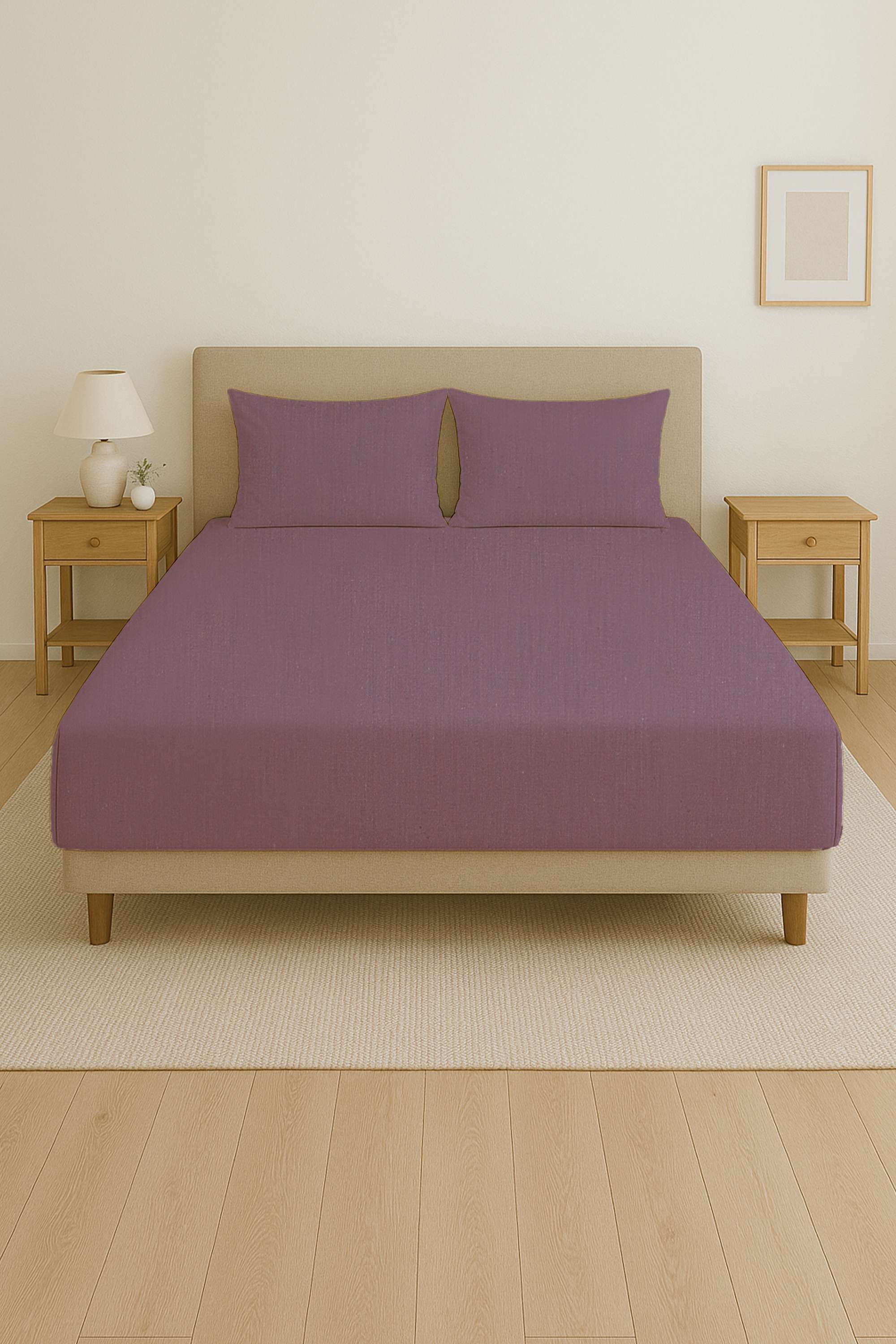 Velour-Hues-210-TC-Solid-Cotton-King-Bedsheet