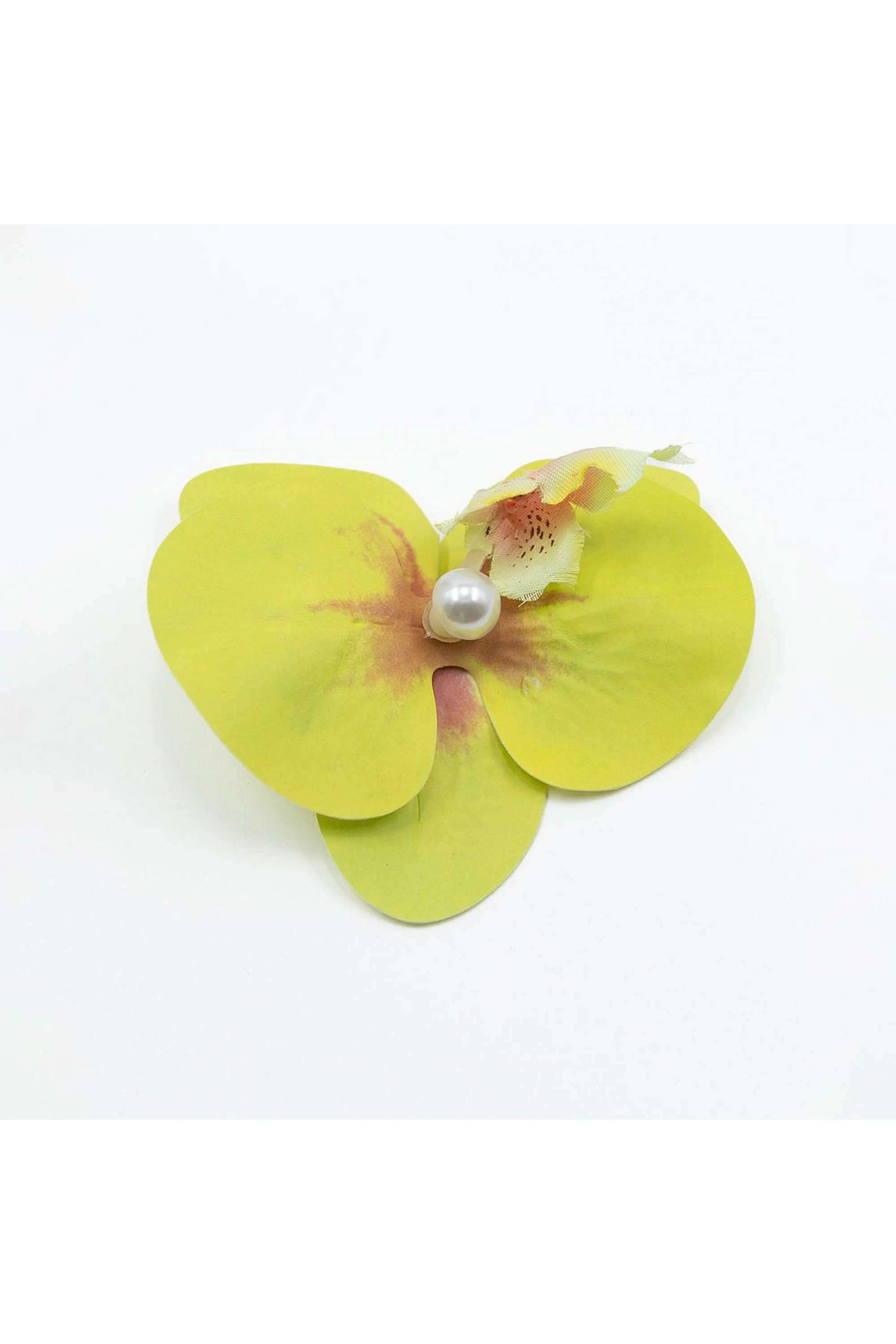Floral-Hair-Clip---Yellow