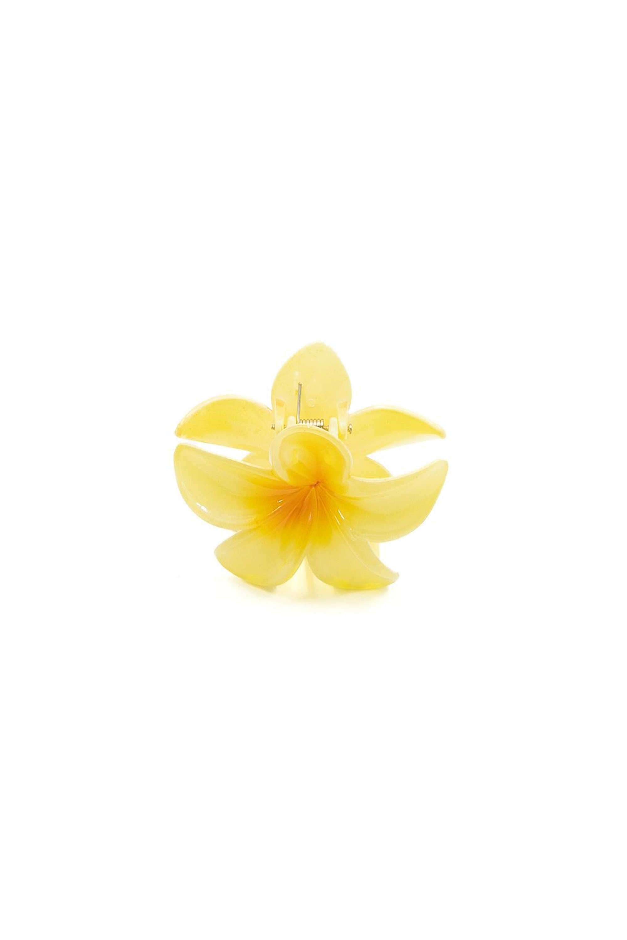 Floral-Hair-Clutch---Yellow