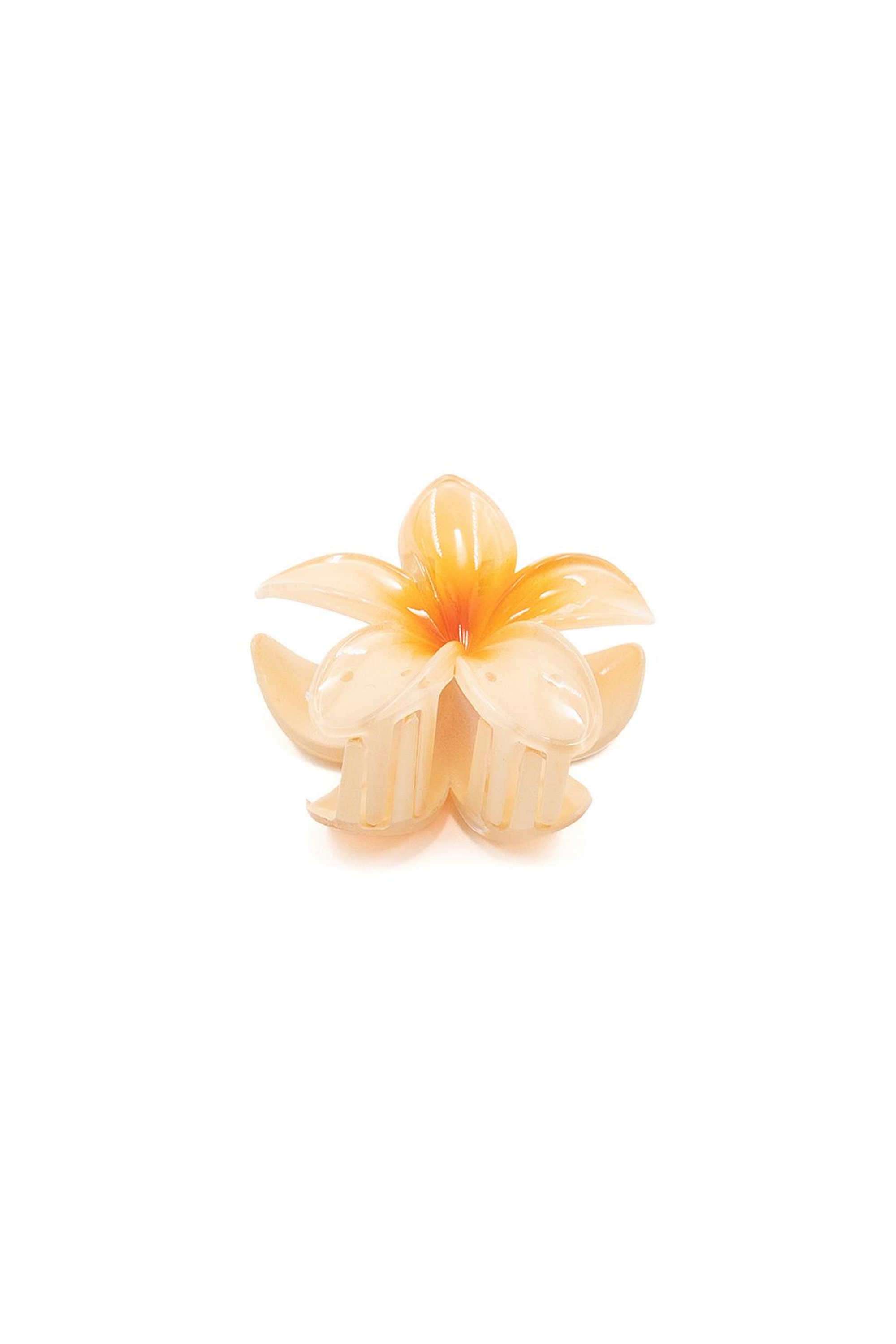 Floral-Hair-Clutch---Orange