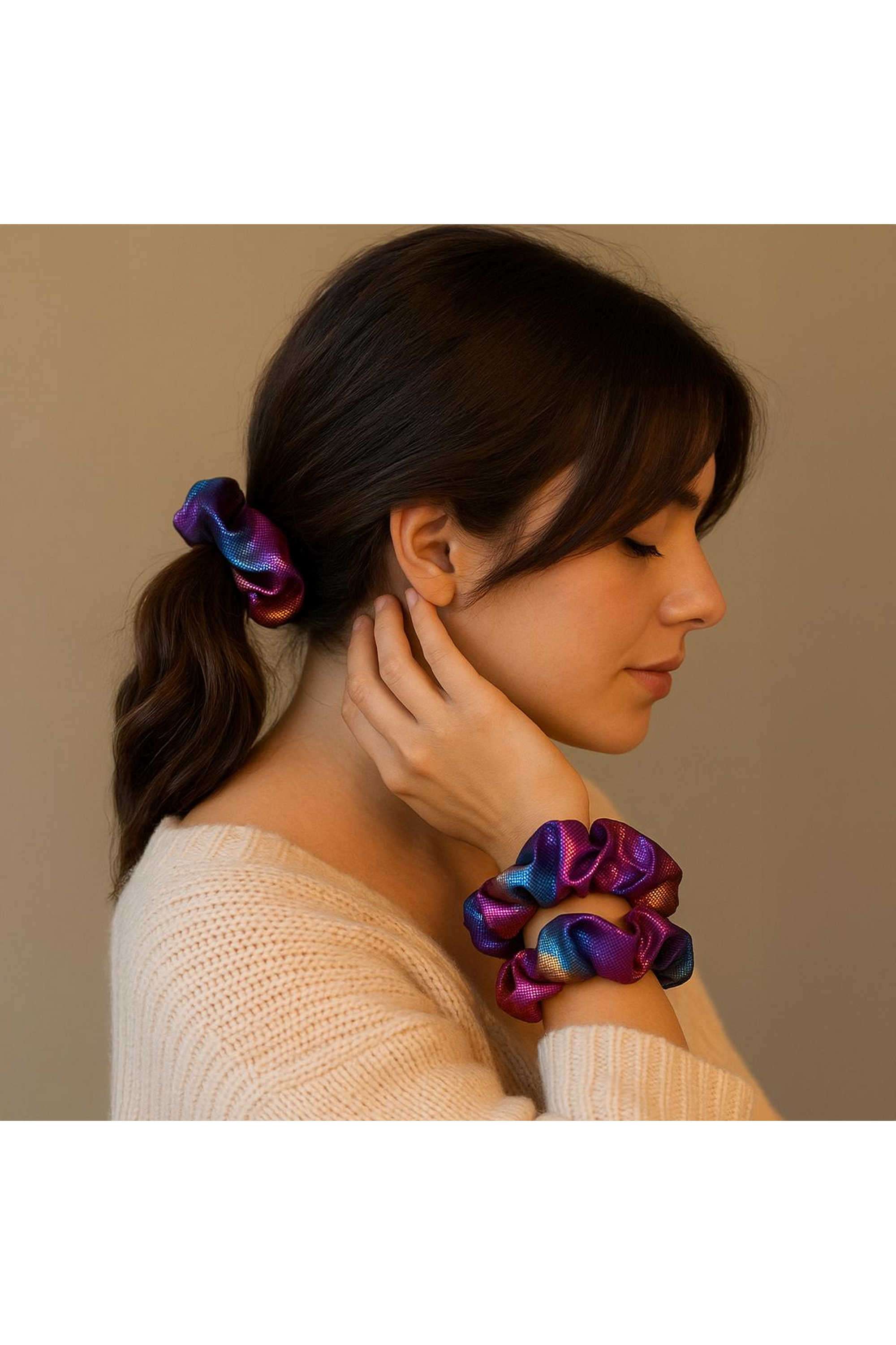 Metallic-Hair-Scrunchie