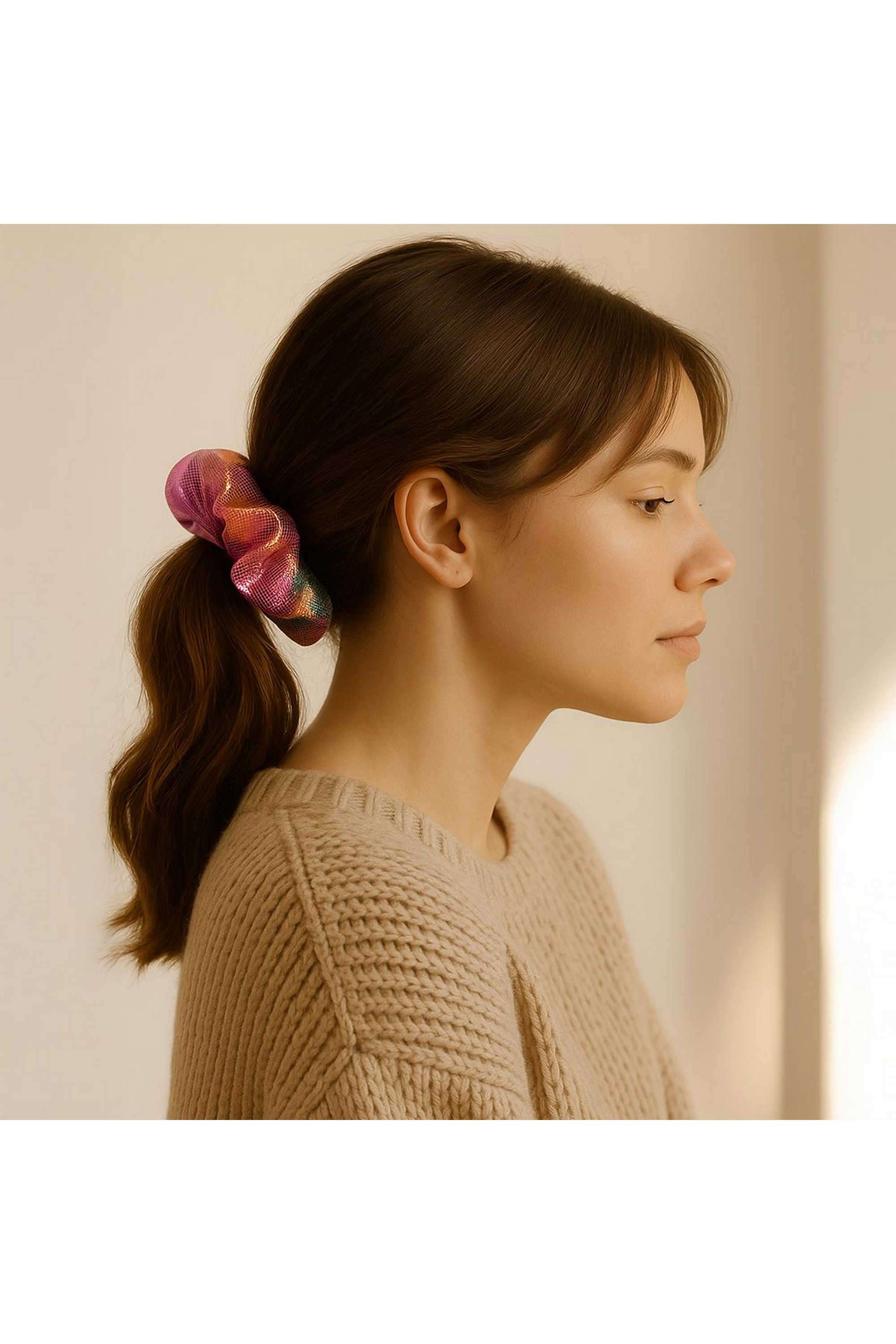 Metallic-Hair-Scrunchie