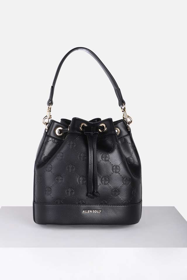 Textured-Polyester-Drawstring-Closure-Shoulder-Bag