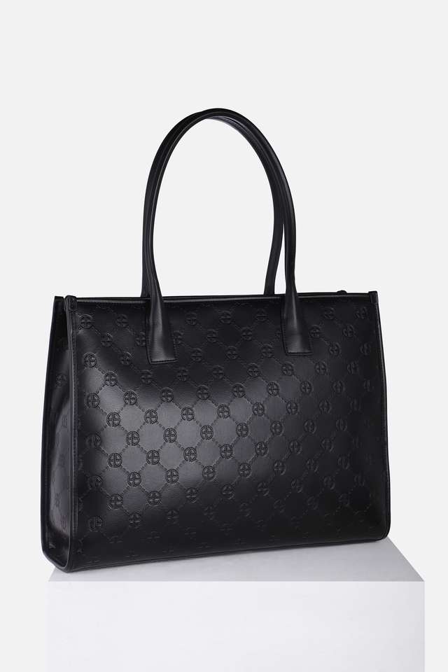 Textured-Polyester-Zipper-Closure-Tote-Bag