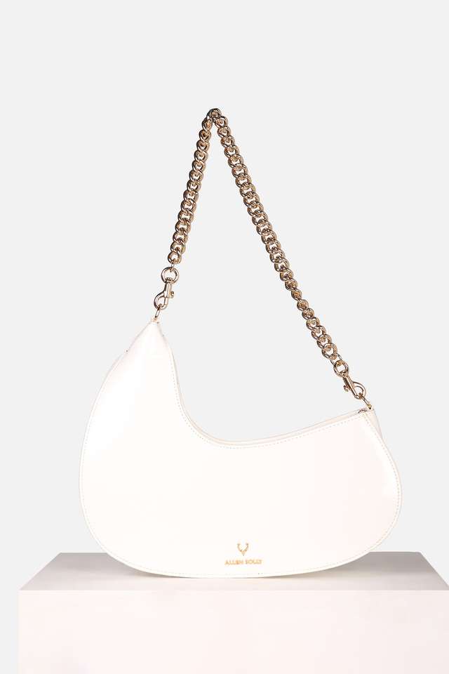 Solid-Polyester-Zipper-Closure-Shoulder-Bag