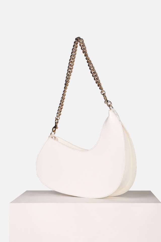 Solid-Polyester-Zipper-Closure-Shoulder-Bag