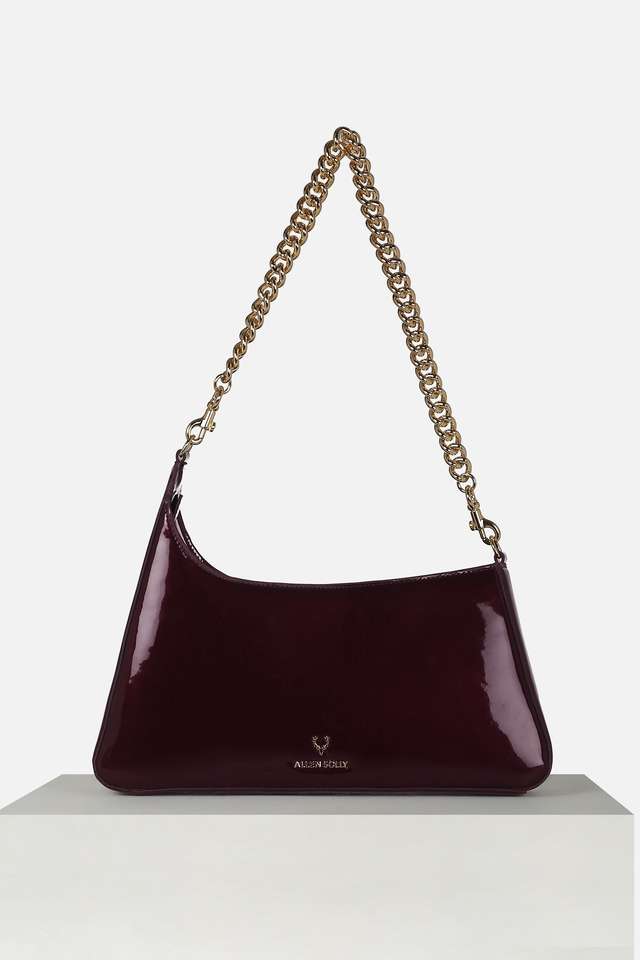 Solid-Polyester-Zipper-Closure-Shoulder-Bag