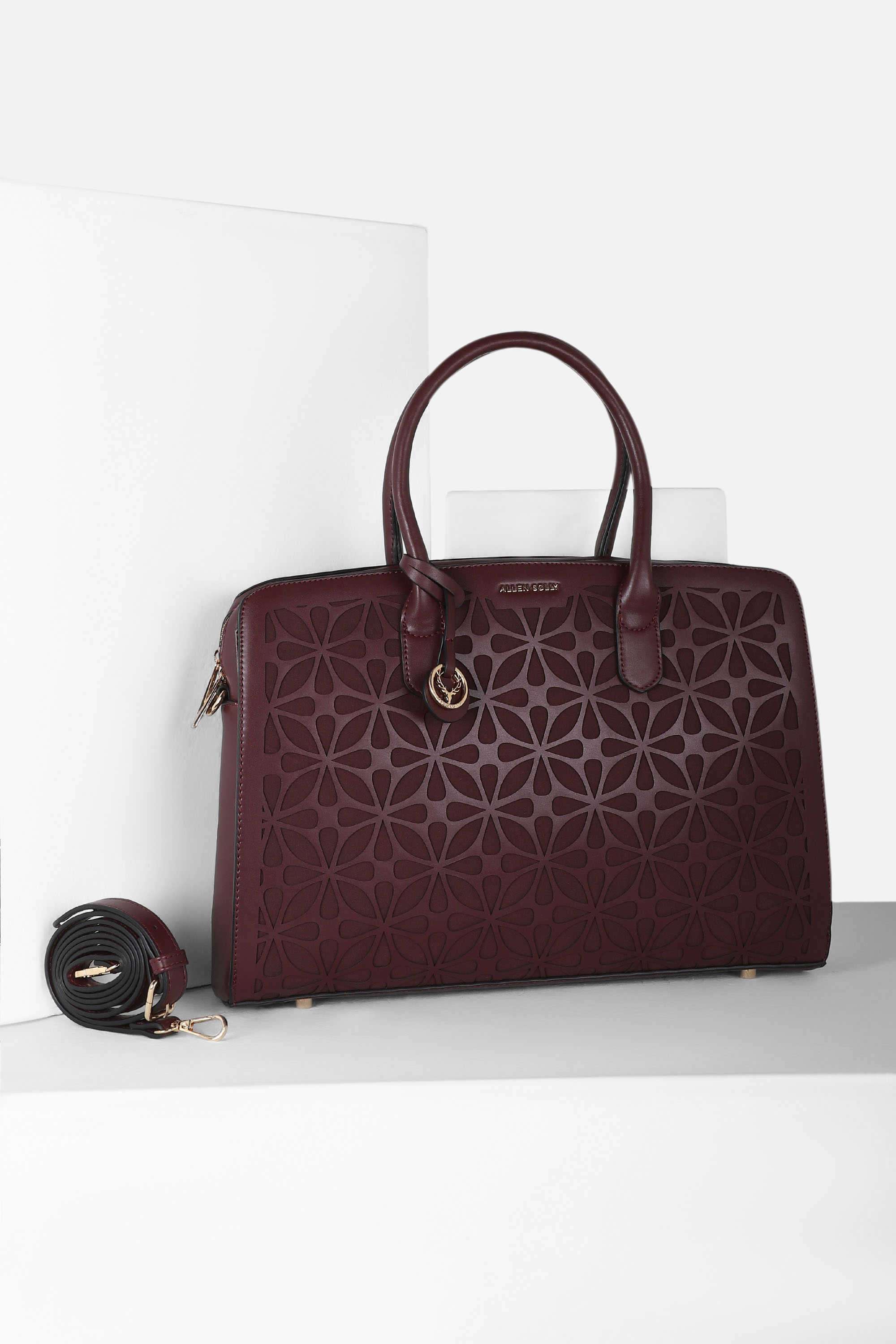 Zipper-Shadow-Play-Polyurethane-Women-s-Casual-Wear-Laptop-Bag