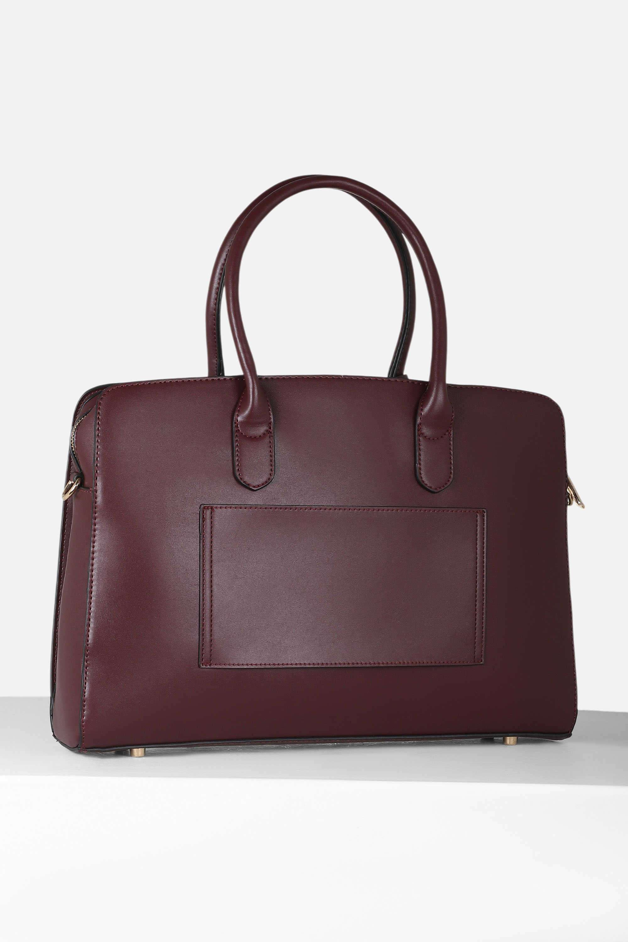 Zipper-Shadow-Play-Polyurethane-Women-s-Casual-Wear-Laptop-Bag